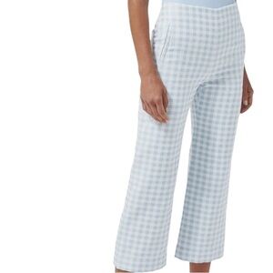 Lisa Marie Fernandez ‘The Straight Leg Trouser’ in “Vintage Blue Gingham Boucle”